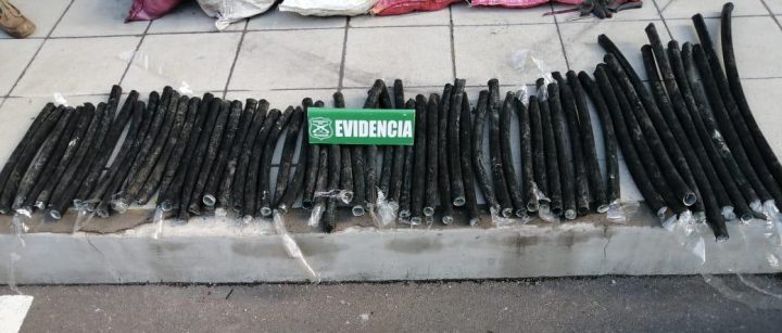 Detenidos por mantener cerca de 150 kilos de cable de cobre robados en Chillán Viejo