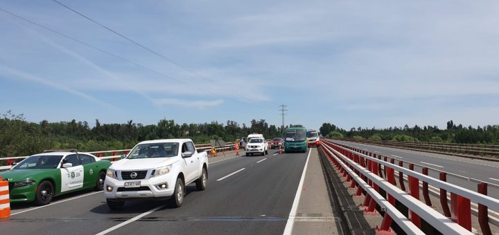 Colisión múltiple deja siete lesionados y taco de proporciones en puente Ñuble