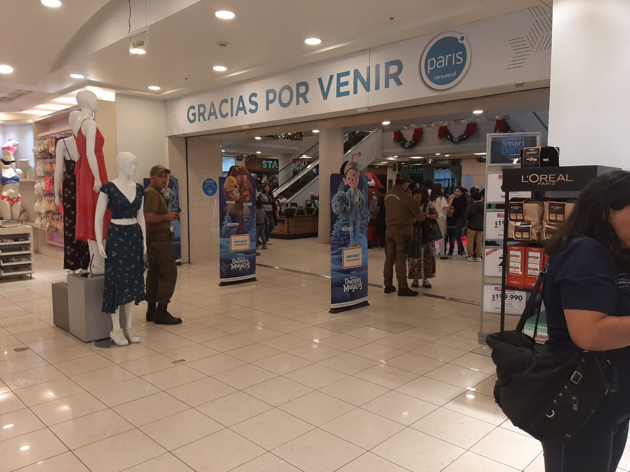 Refuerzan presencia policial en Mall Arauco Chillán