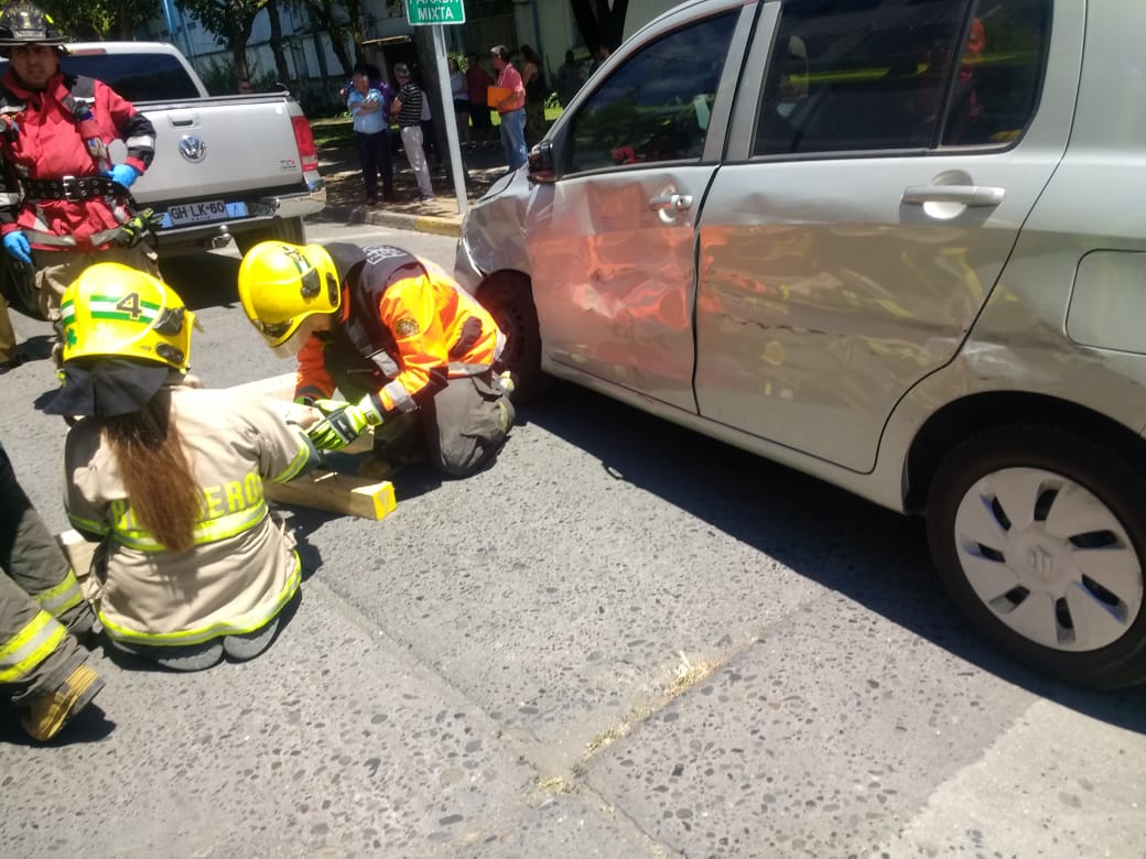 Una persona lesionada en accidente de tránsito en centro de Chillán