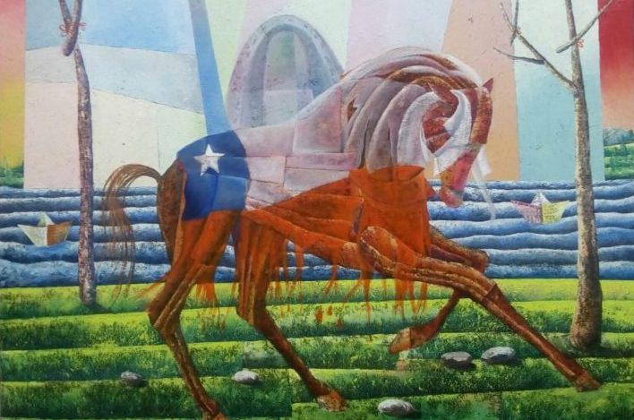 "Chile herido", la protesta con pincel del ñublensino Víctor Sepúlveda