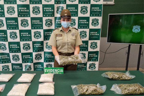 Detienen a banda delictual que transportaba droga desde la RM hasta Chillán