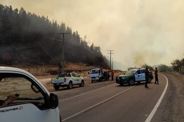 Se mantiene tránsito suspendido en  la ruta N-48-O por incendios forestales