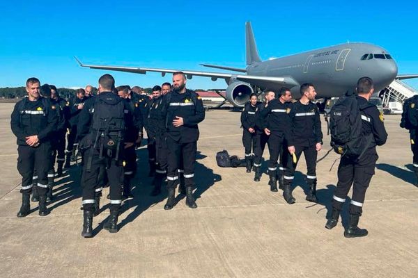 Llega a Ñuble batallón con 55 militares y expertos españoles