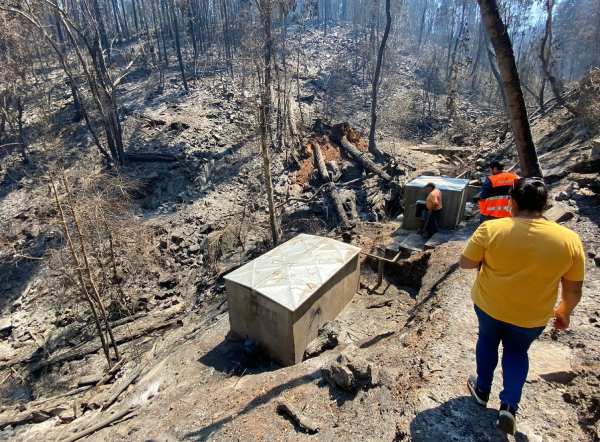 Cerca de 850 personas se encuentran sin agua potable por los incendios