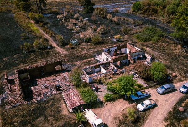 Devastador efecto tuvieron las llamas en valiosas casas patronales de Ñuble