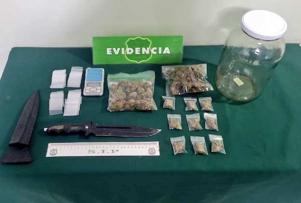 Dos detenidos por tráfico de droga: tenían marihuana en sus mochilas