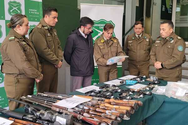 En Ñuble se han recuperado 190 armas de fuego en lo que va de año