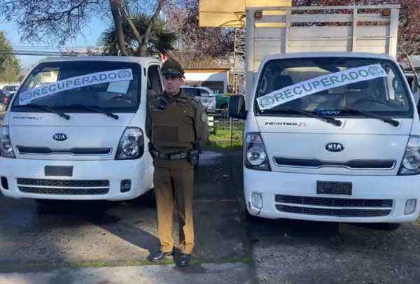 En Chillán y Chillán Viejo encuentran tres vehículos robados en la RM
