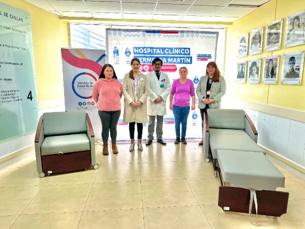 Hospital de Chillán adquiere sillones para favorecer el acompañamiento de pacientes