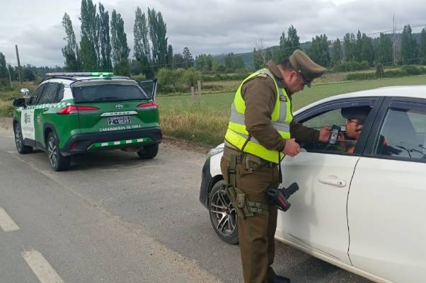25 accidentes de tránsito y 13 conductores detenidos bajo efectos del alcohol y drogas en Ñuble