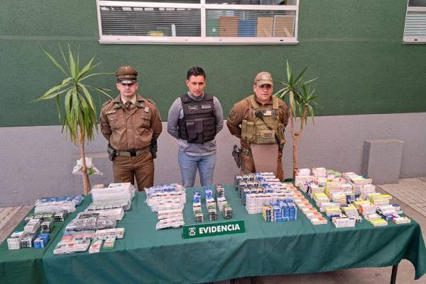 Seis detenidos por venta ilegal de cigarrillos y fármacos en el centro Chillán