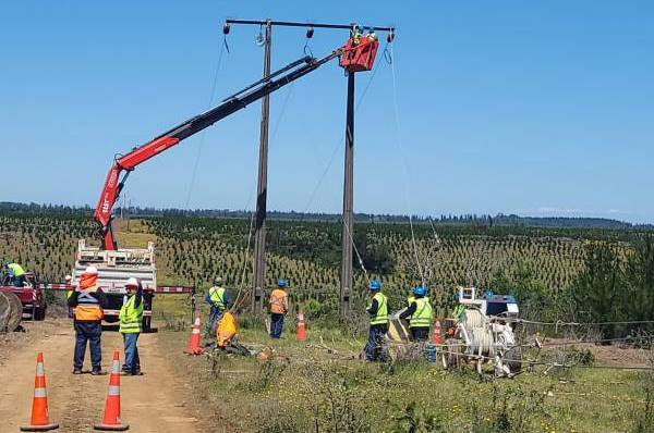 Robo de 4 mil metros de cable dejó sin luz a 11 mil clientes en Chillán Viejo