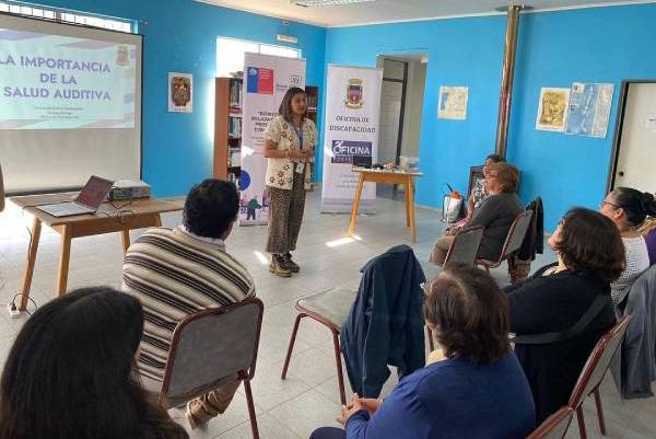 Personas con discapacidad de Portezuelo realizaron taller de podología y fonoaudiología