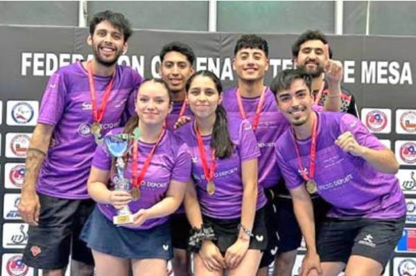 Chillán Viejo alzó el título de campeón en Nacional de tenis de mesa por equipos