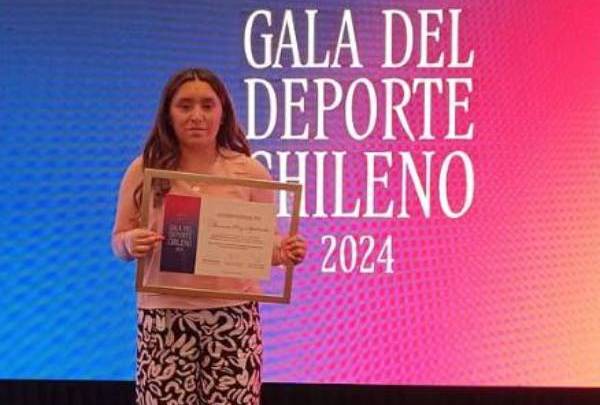Florencia Pérez fue distinguida en la Gala del Deporte Chileno 2024